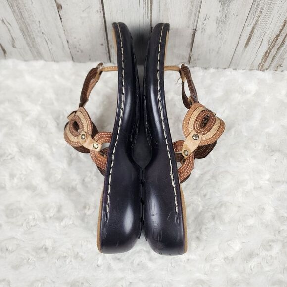 Naturalizer Theyer Leather Sandals Brown Size 8 - Picture 6 of 10